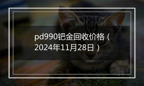 pd990钯金回收价格(2024年11月28日)