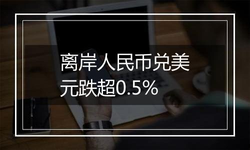 离岸人民币兑美元跌超0.5%