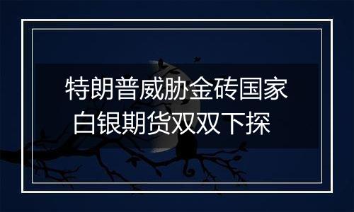 特朗普威胁金砖国家 白银期货双双下探