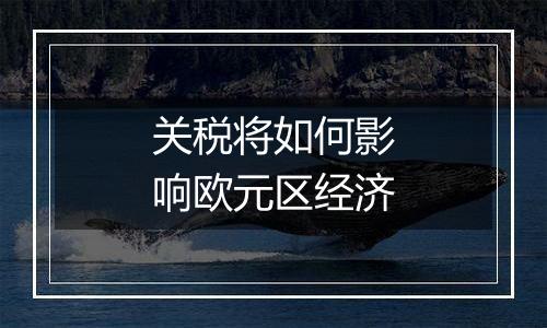 关税将如何影响欧元区经济