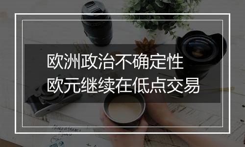 欧洲政治不确定性 欧元继续在低点交易