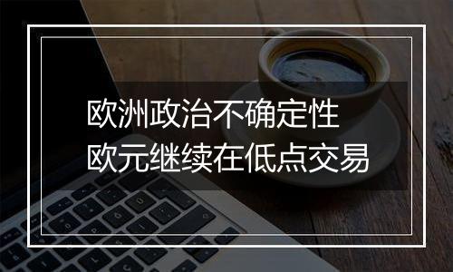 欧洲政治不确定性 欧元继续在低点交易