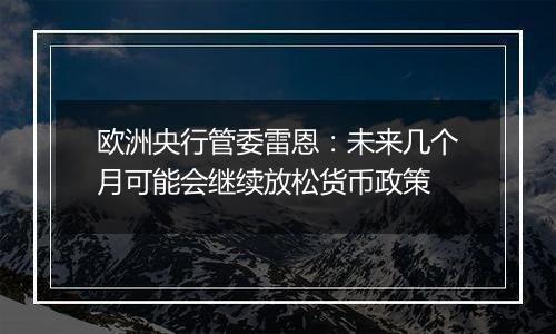 欧洲央行管委雷恩:未来几个月可能会继续放松货币政策