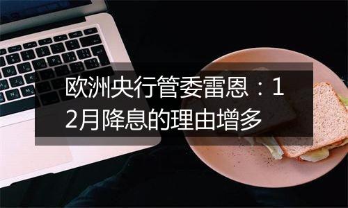 欧洲央行管委雷恩:12月降息的理由增多