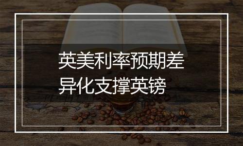 英美利率预期差异化支撑英镑