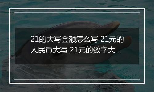 21的大写金额怎么写 21元的人民币大写 21元的数字大写