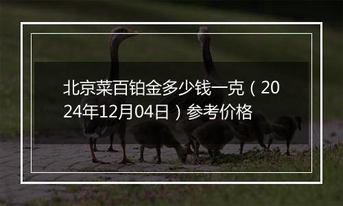 北京菜百铂金多少钱一克（2024年12月04日）参考价格