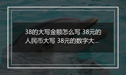 38的大写金额怎么写 38元的人民币大写 38元的数字大写