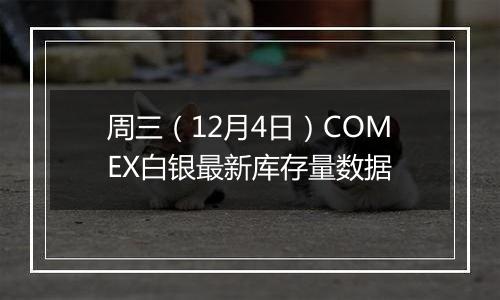周三（12月4日）COMEX白银最新库存量数据