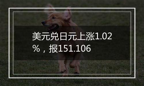 美元兑日元上涨1.02%,报151.106