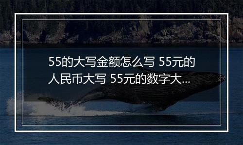 55的大写金额怎么写 55元的人民币大写 55元的数字大写