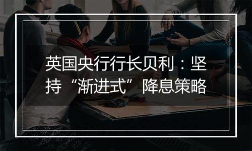 英国央行行长贝利:坚持“渐进式”降息策略