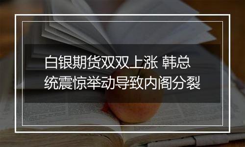 白银期货双双上涨 韩总统震惊举动导致内阁分裂