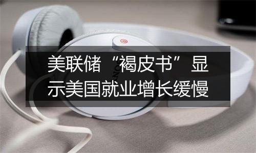 美联储“褐皮书”显示美国就业增长缓慢