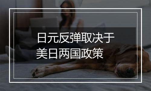 日元反弹取决于美日两国政策