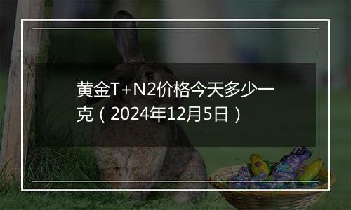 黄金T+N2价格今天多少一克（2024年12月5日）