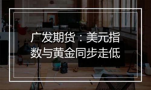 广发期货:美元指数与黄金同步走低