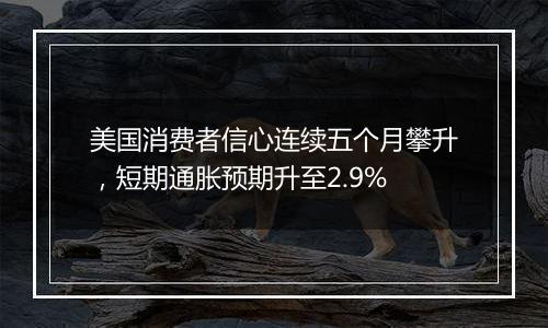 美国消费者信心连续五个月攀升,短期通胀预期升至2.9%