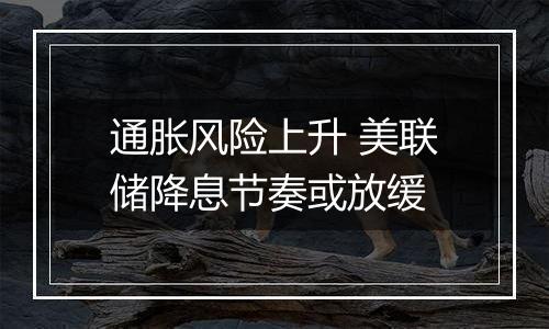 通胀风险上升 美联储降息节奏或放缓