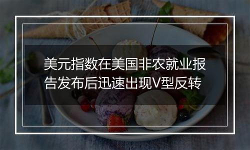 美元指数在美国非农就业报告发布后迅速出现V型反转