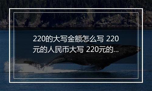 220的大写金额怎么写 220元的人民币大写 220元的数字大写