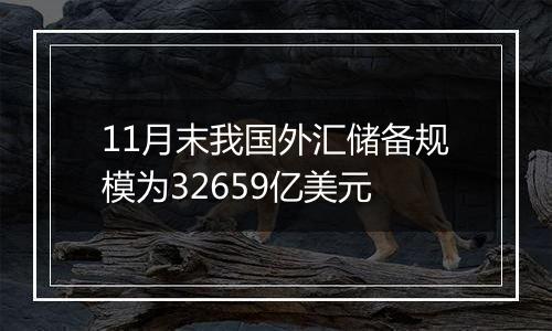 11月末我国外汇储备规模为32659亿美元