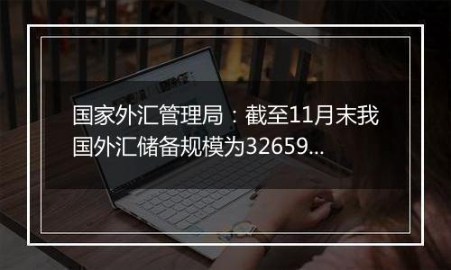 国家外汇管理局:截至11月末我国外汇储备规模为32659亿美元