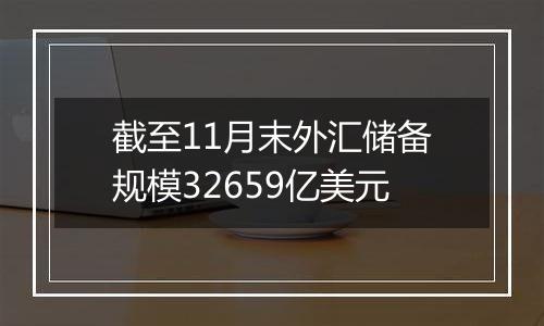 截至11月末外汇储备规模32659亿美元