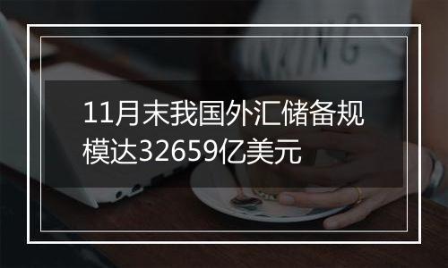 11月末我国外汇储备规模达32659亿美元