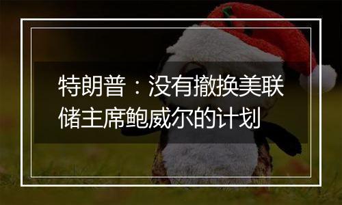 特朗普:没有撤换美联储主席鲍威尔的计划