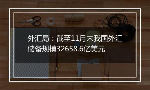 外汇局:截至11月末我国外汇储备规模32658.6亿美元
