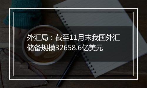 外汇局:截至11月末我国外汇储备规模32658.6亿美元