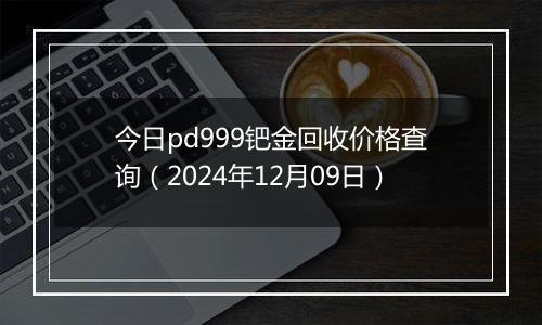 今日pd999钯金回收价格查询(2024年12月09日)