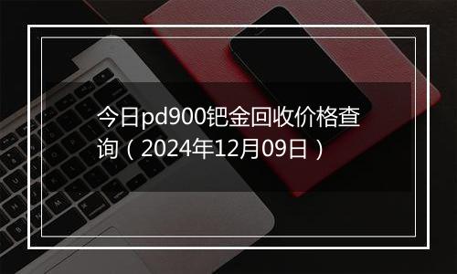 今日pd900钯金回收价格查询(2024年12月09日)