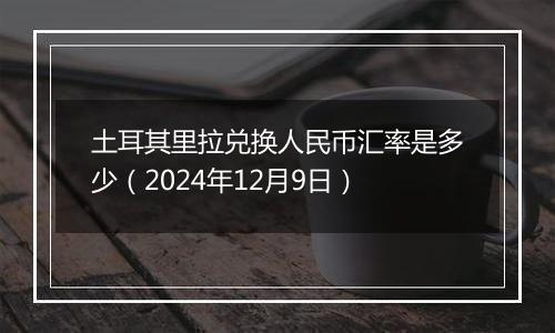 土耳其里拉兑换人民币汇率是多少(2024年12月9日)