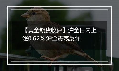 【黄金期货收评】沪金日内上涨0.62% 沪金震荡反弹