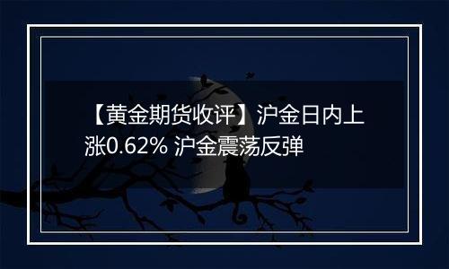【黄金期货收评】沪金日内上涨0.62% 沪金震荡反弹