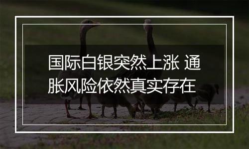 国际白银突然上涨 通胀风险依然真实存在