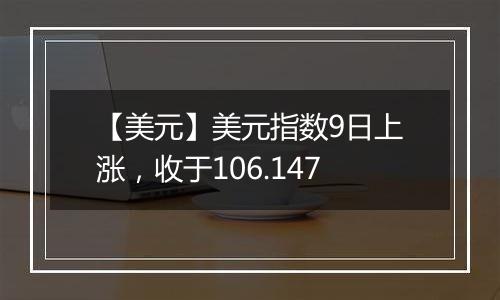 【美元】美元指数9日上涨,收于106.147