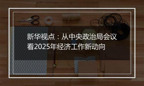 新华视点:从中央政治局会议看2025年经济工作新动向