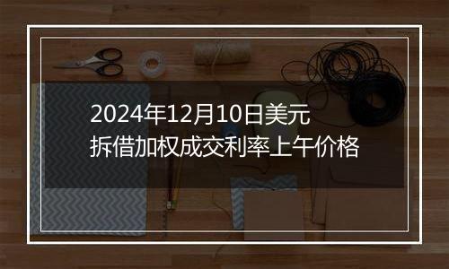 2024年12月10日美元拆借加权成交利率上午价格