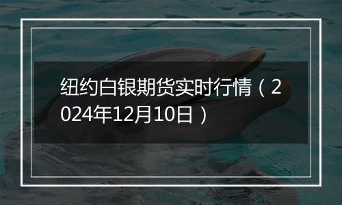 纽约白银期货实时行情(2024年12月10日)
