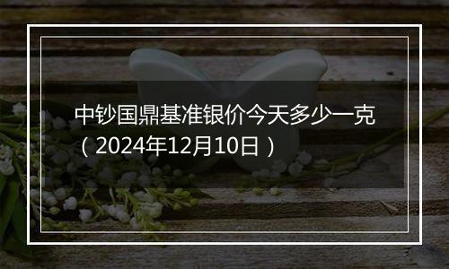 中钞国鼎基准银价今天多少一克(2024年12月10日)