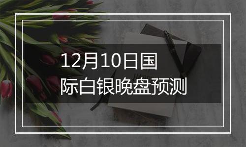 12月10日国际白银晚盘预测