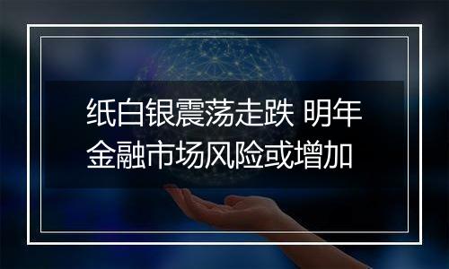 纸白银震荡走跌 明年金融市场风险或增加