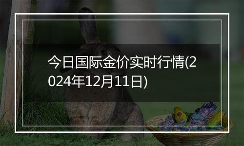今日国际金价实时行情(2024年12月11日)