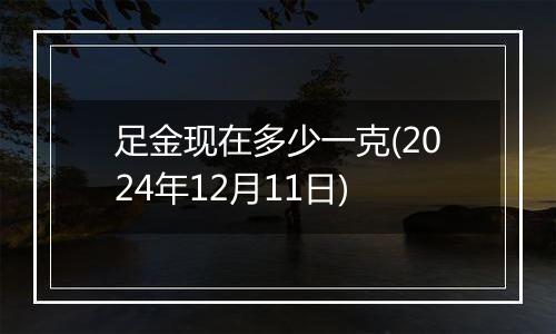足金现在多少一克(2024年12月11日)