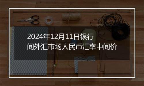 2024年12月11日银行间外汇市场人民币汇率中间价