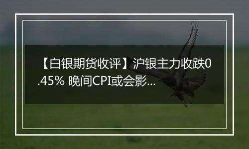 【白银期货收评】沪银主力收跌0.45% 晚间CPI或会影响美联储会议决策
