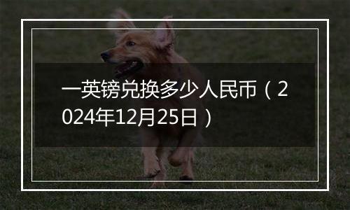 一英镑兑换多少人民币(2024年12月25日)